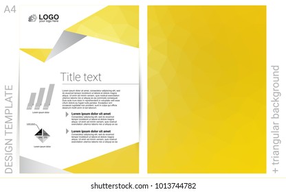 Light Yellow vector  cover for Envelopes. Blurred decorative design in abstract style with textbox. New design for a poster, banner of your website.