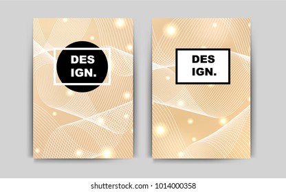 Light Yellow vector cover for Envelopes. Glitter abstract design concept with text box. Pattern can be used as a template for calendars.