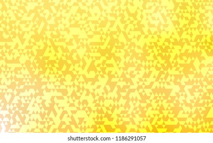 Light Yellow vector cover in polygonal style. Glitter abstract illustration with triangular shapes. Smart design for your business advert.