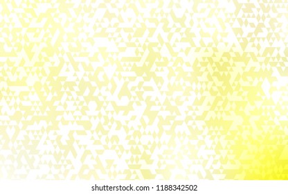 Light Yellow vector cover in polygonal style. Modern abstract illustration with colorful triangles. Smart design for your business advert.
