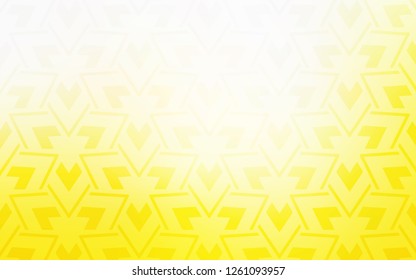 Light Yellow vector cover with polygonal style. Abstract gradient illustration with triangles, lines. Pattern for websites.
