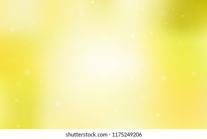 Light Yellow vector cover with spots. Blurred bubbles on abstract background with colorful gradient. Pattern can be used for futuristic ad, booklets.