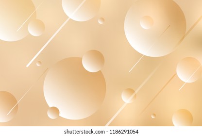 Light Yellow vector cover with spots. Blurred decorative design in abstract style with bubbles. Pattern can be used for futuristic ad, booklets.