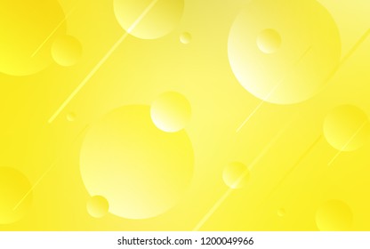 Light Yellow vector cover with spots. Illustration with set of shining colorful abstract circles. Beautiful design for your business advert.