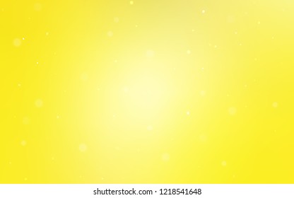 Light Yellow vector cover with spots. Illustration with set of shining colorful abstract circles. Beautiful design for your business advert.