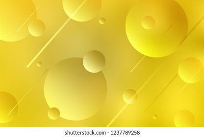 Light Yellow vector cover with spots. Beautiful colored illustration with blurred circles in nature style. Beautiful design for your business advert.