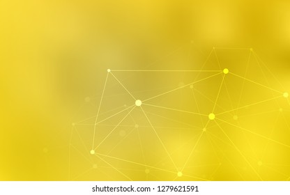 Light Yellow vector cover with spots, lines. Illustration with set of colorful abstract circles and lines. Beautiful design for your business advert.
