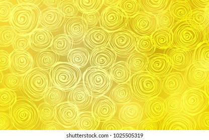 Light Yellow vector doodle blurred background. Colorful illustration in doodle style with roses. A completely new template for your business design.