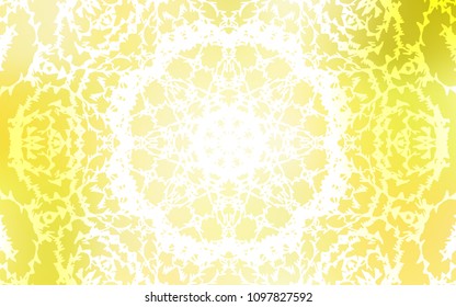 Light Yellow vector doodle bright background. Modern geometrical abstract illustration with doodles drawn by child. The pattern can be used for wallpapers and coloring books.