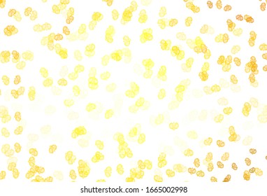 Light Yellow vector doodle layout with flowers. An elegant bright illustration with flowers. Colorful pattern for kid's books.