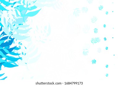 Light Yellow vector doodle texture with leaves. Blurred decorative design in Indian style with leaves. Textured pattern for websites, banners.