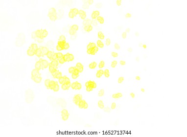 Light Yellow vector elegant background with flowers. Colorful illustration in doodle style with flowers. The best design for your business.