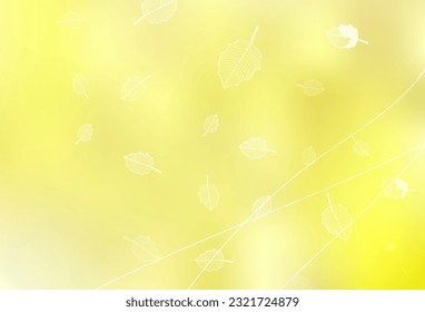 Light Yellow vector elegant template with trees, branches. Brand new colored illustration with flowers. Textured pattern for websites, banners.
