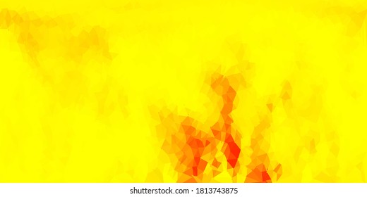 Diseño geométrico poligonal vectorial amarillo claro. Ilustración abstracta colorida con triángulos gradientes. Fondo para teléfonos móviles.