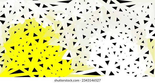Diseño poligonal geométrico vectorial amarillo claro. Nueva ilustración colorida con formas de triángulos degradados. Fondo para teléfonos móviles.