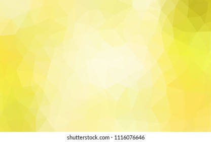 Light Yellow vector gradient triangles texture. Creative geometric illustration in Origami style with gradient. New template for your brand book.