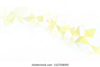 Light Yellow vector gradient triangles texture. Colorful illustration in polygonal style with gradient. Polygonal design for your web site.