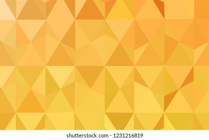 Light Yellow vector gradient triangles pattern. Triangular geometric sample with gradient.  Template for cell phone's backgrounds.