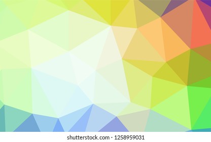 Light Yellow vector gradient triangles texture. Colorful abstract illustration with triangles. Brand new style for your business design.