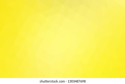 Light Yellow vector gradient triangles pattern. Creative illustration in halftone style with triangles. Triangular pattern for your design.