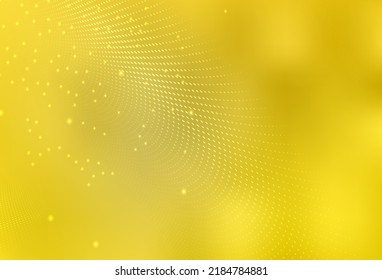 Hellgelbe Vektorgrafik mit einem Satz leuchtender bunter abstrakter Kreise. Moderne abstrakte Illustration mit bunten Wassertropfen. Modernes Template für die Zielseite.
