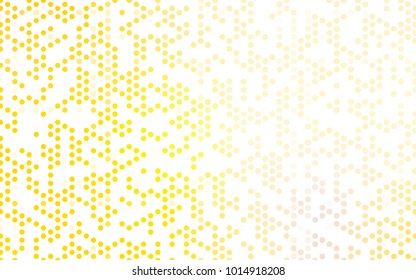 Light Yellow vector illustration which consist of circles. Dotted gradient design for your business. Creative geometric background in halftone style with colored spots.