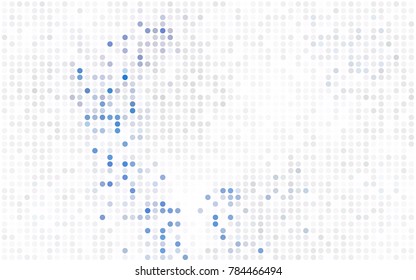 Light Yellow vector illustration which consist of circles. Dotted gradient design for your business. Creative geometric background in halftone style with colored spots.