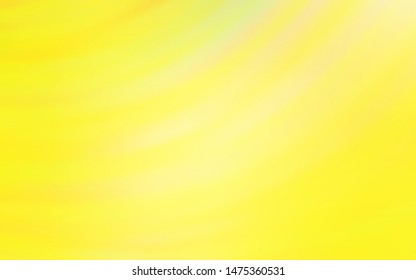 Light Yellow vector layout with bent lines. Colorful illustration in abstract style with gradient. A new texture for your  ad, booklets, leaflets.