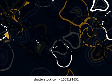 Light Yellow vector layout with bent lines. A completely new colorful illustration in simple style. Template for cell phone screens.