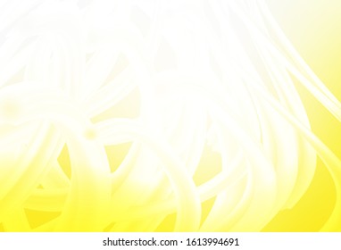 Light Yellow vector layout with bent lines. Modern gradient abstract illustration with bandy lines. Elegant pattern for a brand book.