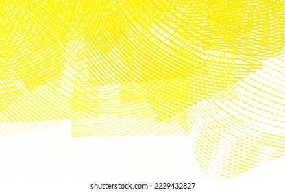 Light Yellow vector layout with bent lines. Creative illustration in halftone style with gradient. Pattern for your design.