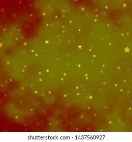 Light Yellow vector layout with bright stars. Blur decorative design in simple style with stars. Pattern for websites, landing pages.