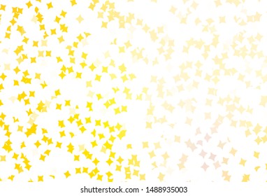 Light Yellow vector layout with bright stars. Blurred decorative design in simple style with stars. Smart design for your business advert.
