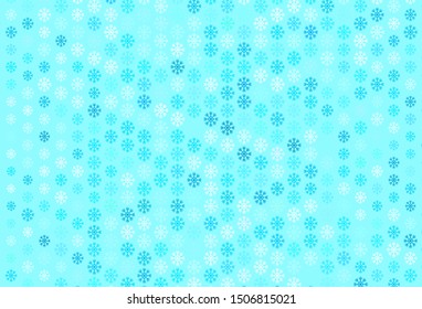Light Yellow vector layout with bright snowflakes. Colorful snowflakes with gradient on abstract background. New year design for business advert.