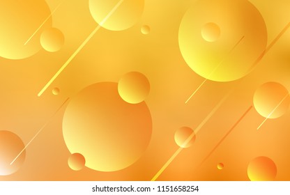 Light Yellow vector layout with circle shapes. Blurred bubbles on abstract background with colorful gradient. Pattern can be used for beautiful websites.