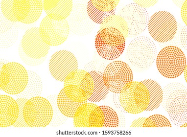 Light Yellow vector layout with circle shapes. Modern abstract illustration with colorful water drops. Design for your business advert.