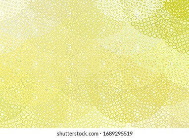 Light Yellow vector layout with circle shapes. Modern abstract illustration with colorful water drops. Pattern for futuristic ad, booklets.
