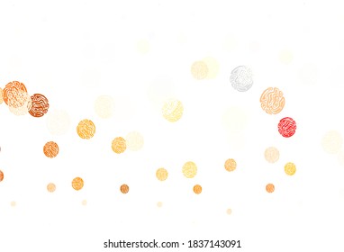 Light Yellow vector layout with circle shapes. Blurred decorative design in abstract style with bubbles. Pattern for textures of wallpapers.
