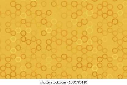 Light Yellow vector layout with circle shapes. Modern abstract illustration with colorful water drops. Pattern for futuristic ad, booklets.
