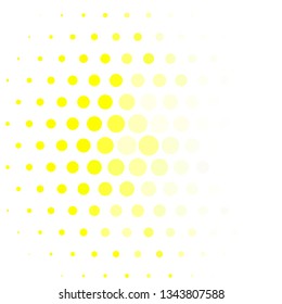 Light Yellow vector layout with circles. Abstract decorative design in gradient style with bubbles. New template for your brand book.