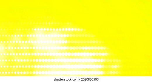 Light Yellow vector layout with circles. Abstract decorative design in gradient style with bubbles. Pattern for business ads.