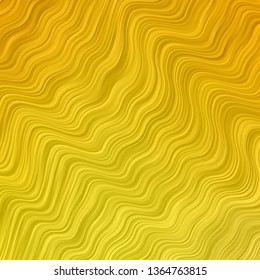 Light Yellow vector layout with circular arc. Colorful illustration in abstract style with bent lines. Template for your UI design.