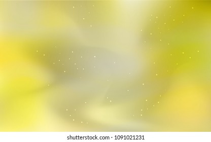 Light Yellow vector layout with cosmic stars. Blurred decorative design in simple style with galaxy stars. Smart design for your business advert.