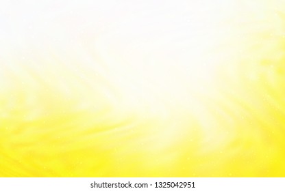 Light Yellow vector layout with cosmic stars. Space stars on blurred abstract background with gradient. Smart design for your business advert.