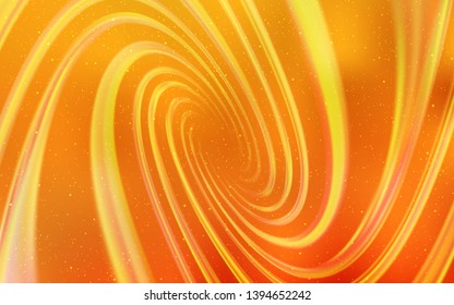 Light Yellow vector layout with cosmic stars. Blurred decorative design in simple style with galaxy stars. Best design for your ad, poster, banner.