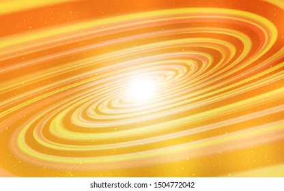 Light Yellow vector layout with cosmic stars. Blurred decorative design in simple style with galaxy stars. Smart design for your business advert.