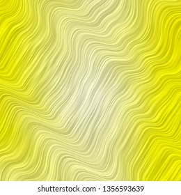 Light Yellow vector layout with curves. Colorful illustration, which consists of curves. Smart design for your promotions.