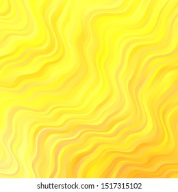 Light Yellow vector layout with curves. Colorful illustration in abstract style with bent lines. Design for your business promotion.