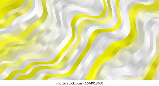 Light Yellow vector layout with curves. Illustration in abstract style with gradient curved.  Pattern for ads, commercials.