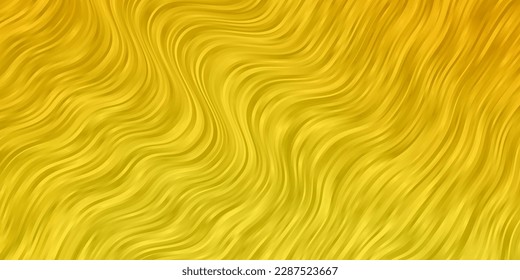 Diseño vectorial amarillo claro con curvas. Ilustración en estilo de medio tono con curvas de degradado. Diseño inteligente para sus promociones.